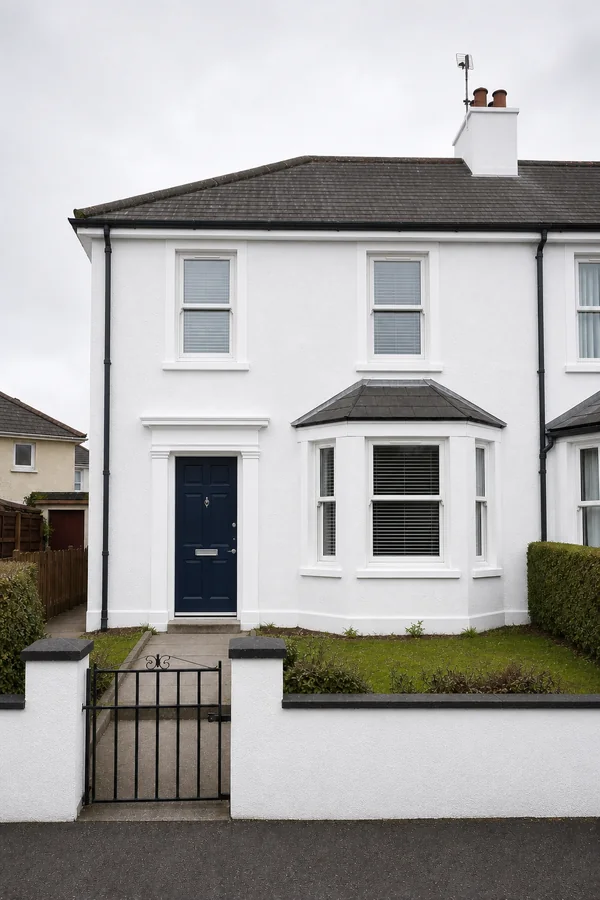 Completed exterior house repaint in the Ballyclare area